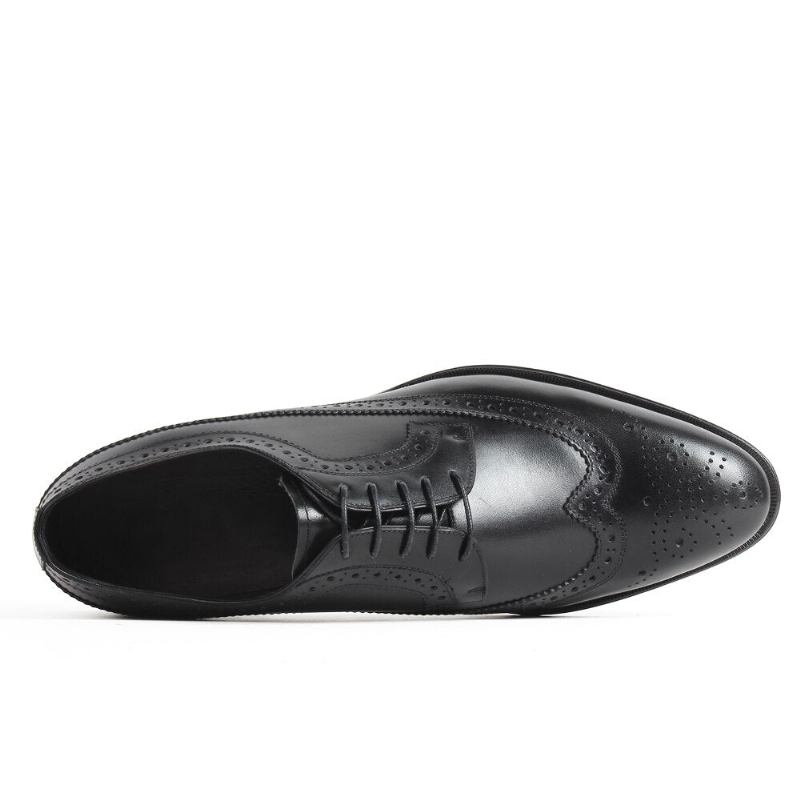 Handgefertigte Blake Schuhe Herren Schwarz Full Brogue Schuh Hochzeit Büro Formelle - Schwarz