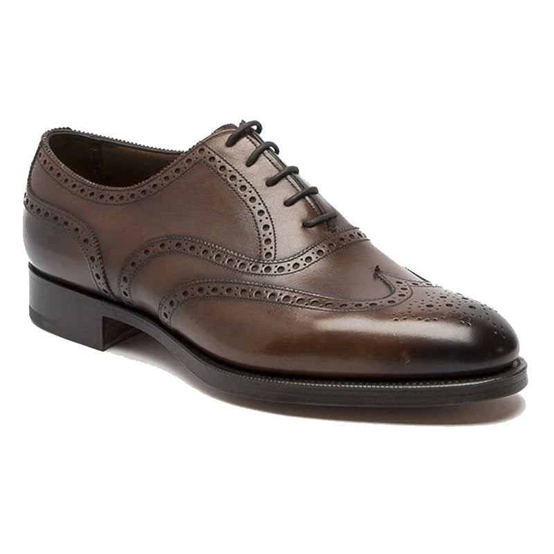 Hochzeitskleid Im Oxford-brogue-stil Formelle Beste Schuhe Fürs Büro Bräutigam Handgefertigte Business-designer-herrenschuhe - Braun