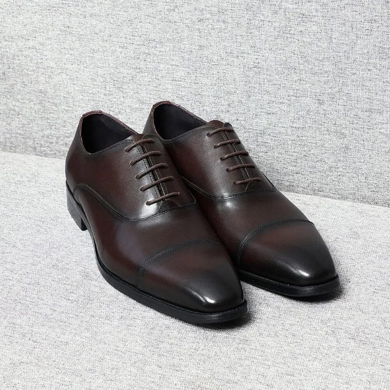 Luxus-oxford-schuhe Aus Italien Hochwertig Elegant Natürlich Für Herren Formelle Business-schuhe In Fester Farbe - Schwarz