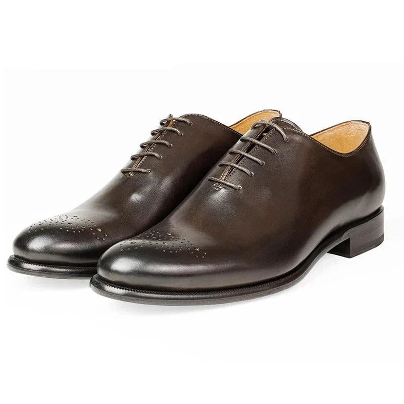 Oxford-anzugschuhe Für Herren Business-schuh Handgefertigte Schuhe Hochzeit Solides Echtes Leder Beste Herrenschuhe - Kaffee