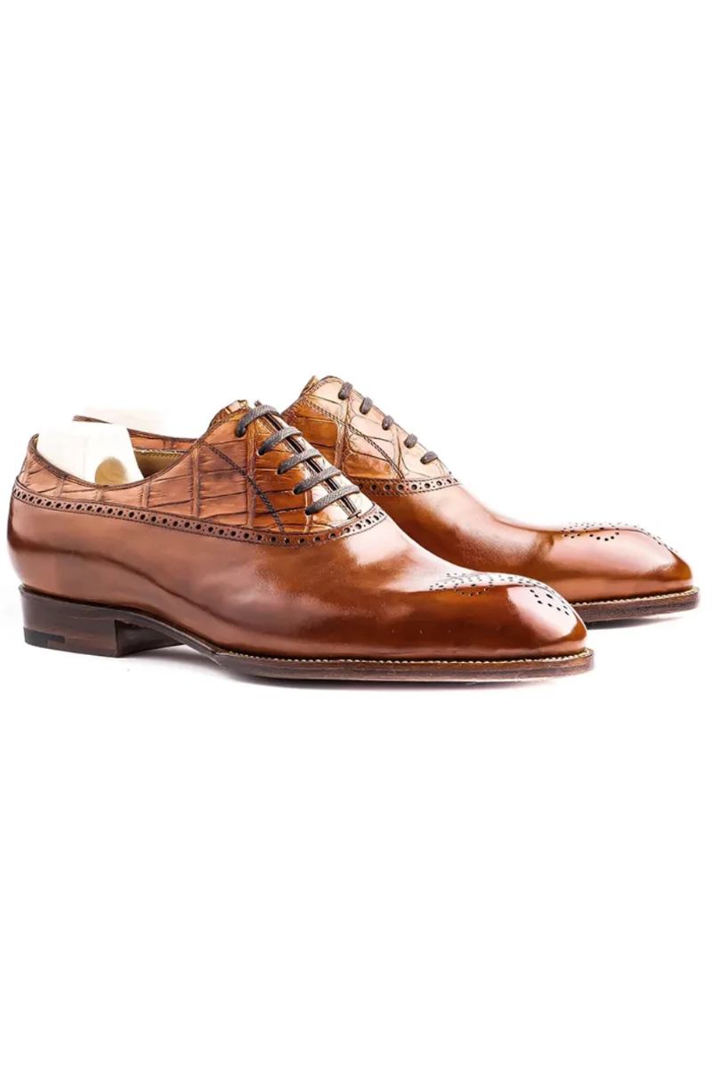 Oxford-anzugschuhe Für Herren Im Brogue-stil Schuh Aus Echtem Leder Beste Formelle Original-business-designer-schuhe