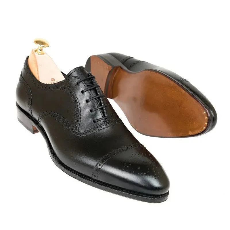 Oxford Brogue Herren-businessschuhe Solide Büroschuhe Designerschuhe Für Trauzeugen Handgefertigt Echtes Leder Herrenschuhe - Camel