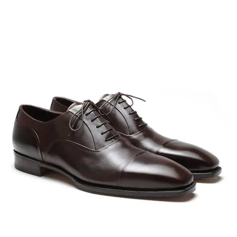 Oxford Elegante Herrenschuhe Handgefertigt Formelle Büroschuhe Für Herren Business-designerschuhe Aus Echtem Leder - Schwarz