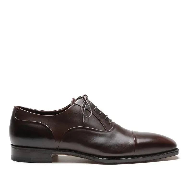 Oxford Elegante Herrenschuhe Handgefertigt Formelle Büroschuhe Für Herren Business-designerschuhe Aus Echtem Leder - Schwarz