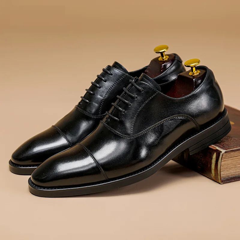 Oxford-hochzeitsschuhe Für Herren Beste Formelle Partyschuhe Für Das Büro Handgefertigte Schuhe Designerschuhe Aus Echtem Leder Für Männer - Braun