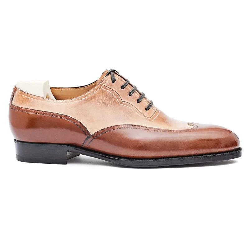 Oxford-kleid Beste Herrenschuhe Büro Original Echtes Leder Business-schuh Handgefertigte Designer-herrenschuhe - Braun