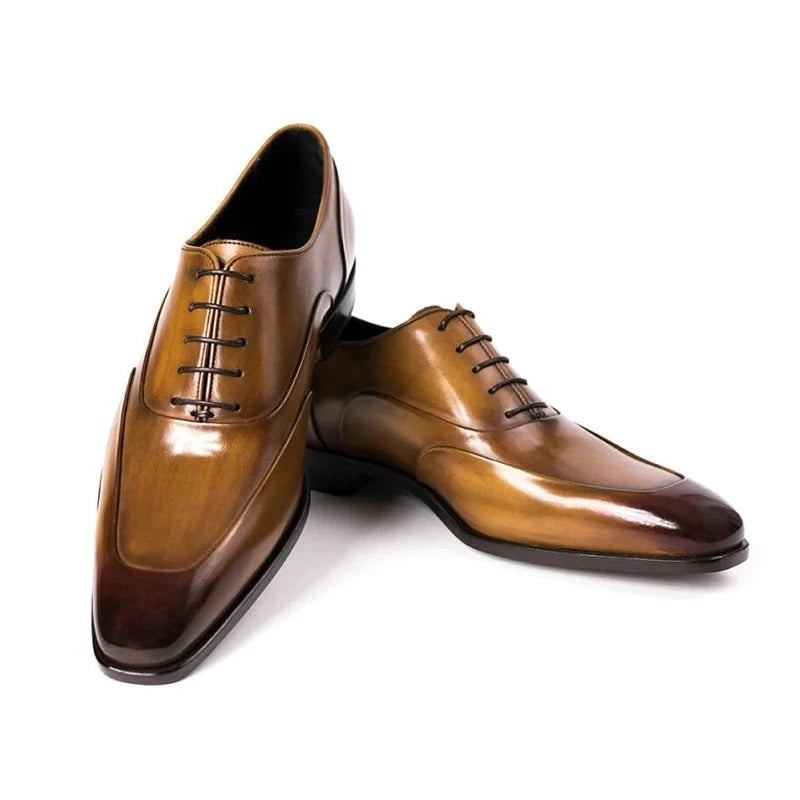 Oxford-lederschuhe Für Herren Hochzeit Anzug Party Handgefertigte Schuhe Beste Designer-business-schuhe Aus Massivem Leder - Braun