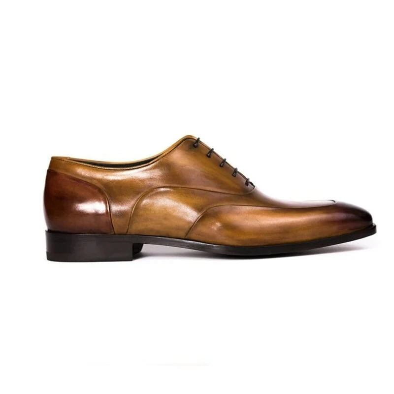 Oxford-lederschuhe Für Herren Hochzeit Anzug Party Handgefertigte Schuhe Beste Designer-business-schuhe Aus Massivem Leder - Braun