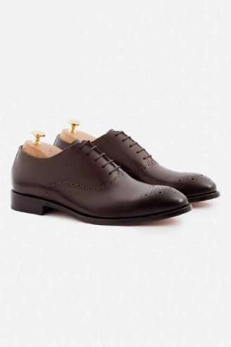 Oxford-stil Formelle Solide Businessschuhe Designer Beste Herrenschuhe Aus Echtem Leder