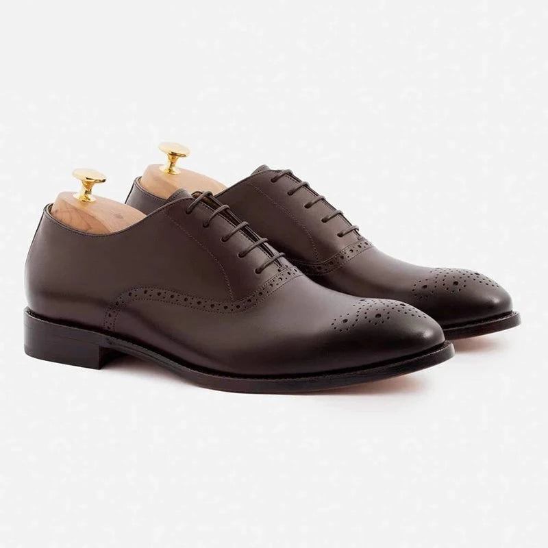 Oxford-stil Formelle Solide Businessschuhe Designer Beste Herrenschuhe Aus Echtem Leder - Schwarz